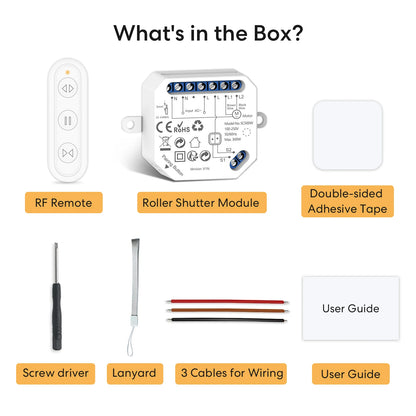 LoraTap WiFi Smart Curtain Switch Module Remote Control & Timer Works with Tuya Smart Life Google Home Alexa for Roller Blinds
