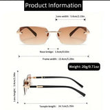 Rimless Gradient Sunglasses Set — view 7
