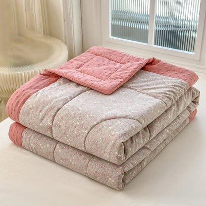 Summer Quilt Printed Polyester Microfiber Filling Lightweight Cooling Bed Blanket
