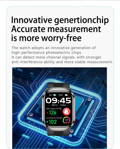 2026 New Upgrade AI Diagnostic  Airbag  Precise Blood Pressure Health SmartWatch Uric Acid ECG Blood lipids Smartwatch Men Women