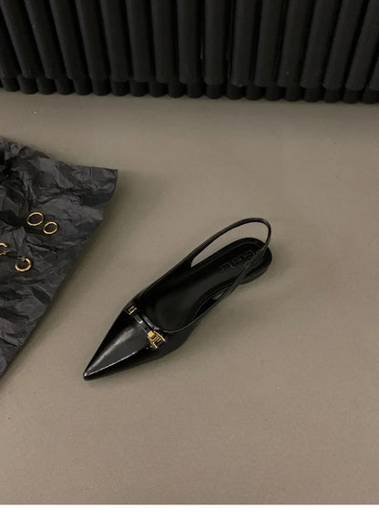 Fashion Pointed Sandals for Women Summer Versatile Dress Flat Bottomed Footwear Korean Style Lightweight Mary Jane Single Shoes
