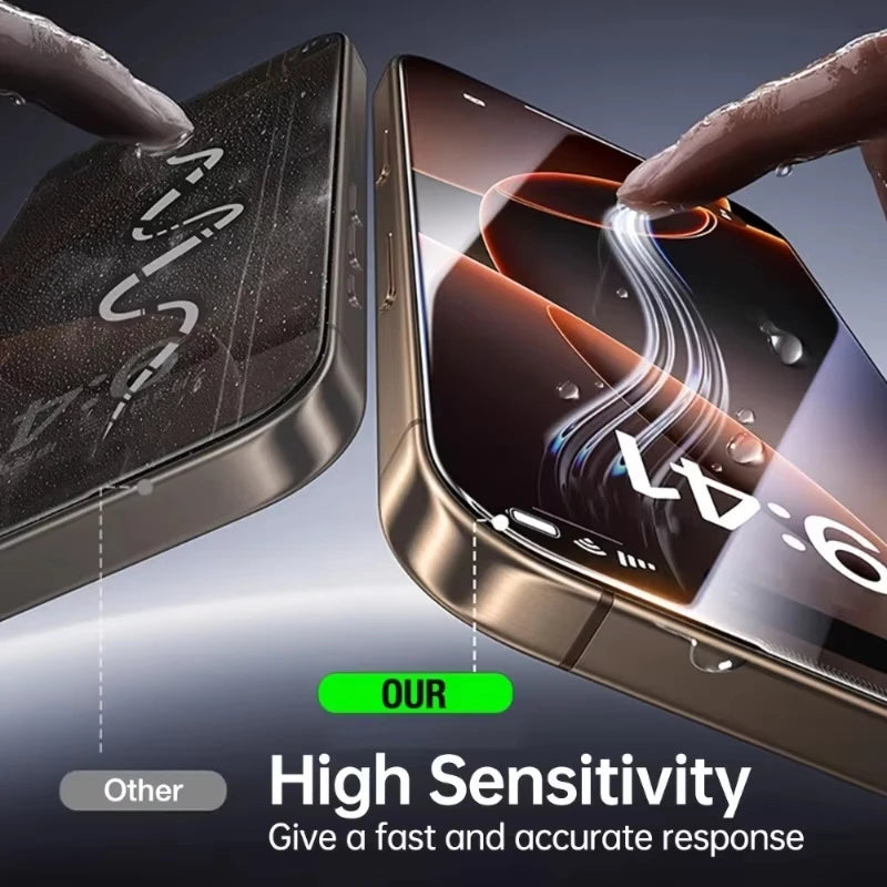 Dust Free Easy Installation HD Screen Protectors For iPhone 17 16 15 14 Plus 13 12 Mini 11 Pro Max XR X XS 17 Air Tempered Glass