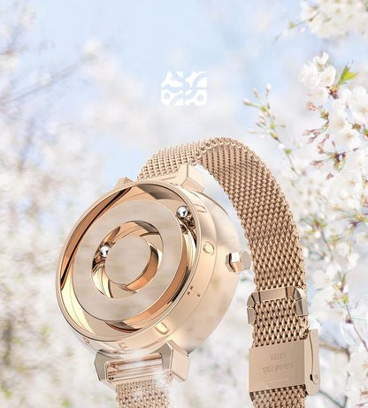 Eutour New Original Magnetic Rose Gold Trend Women's Watches Female Student Quartz Watch Simple Fashion Women's Watches