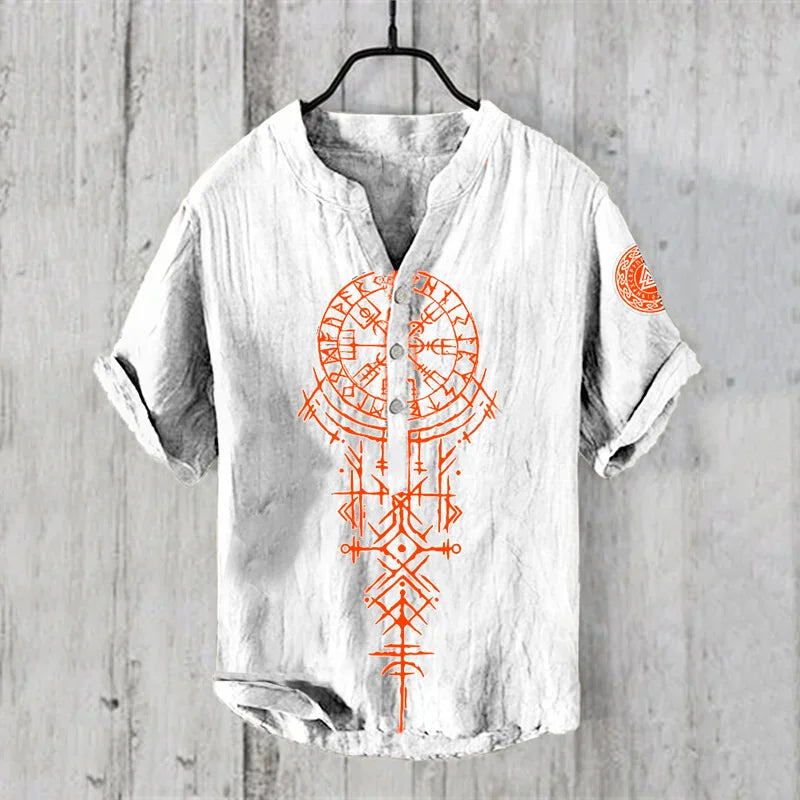 Spring and summer men's and women's shirts independent station casual Hawaiian style shirts men's tops 100% linen new hot sale