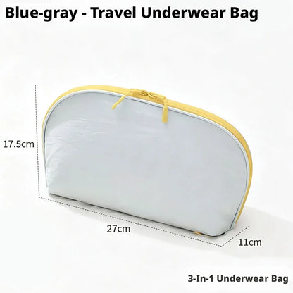 Underwear Storage Bag, Travel Portable Panty And Sock Storage Bag, Three-in-one Travel Set  Waterproof Storage Bag For Underwear