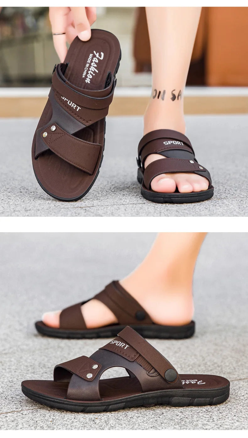 Summer Men Sandals Open Toe Flat Mens Casual Shoes Outdoor Walking Sandals for Men Beach Shoes sandalias hombre Men slippers
