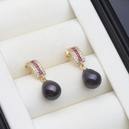 Freshwater Silver 925 Wedding Pearl Earrings Woman,Vintage Natural Pearl Earrings Jewelry Wife Girl Birthday Gift White Pink