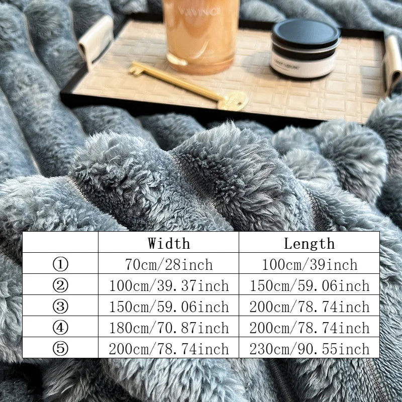 Solid Color Single Layer Flannel Blanket, Nordic Minimalist Home Sofa Throw