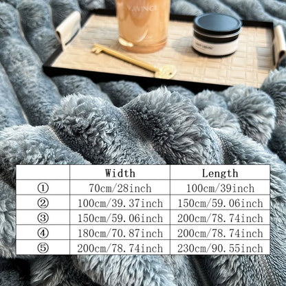 Solid Color Single Layer Flannel Blanket, Nordic Minimalist Home Sofa Throw