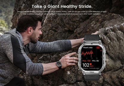 2025 Original KOSPET TANK M3 Smart Watch Men Smartwatch For Women 480mAh Digital Fitness AMOLED AOD Bluetooth Waterproof Watches
