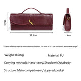 Croc-Embossed Top-Handle Crossbody Bag — view 3