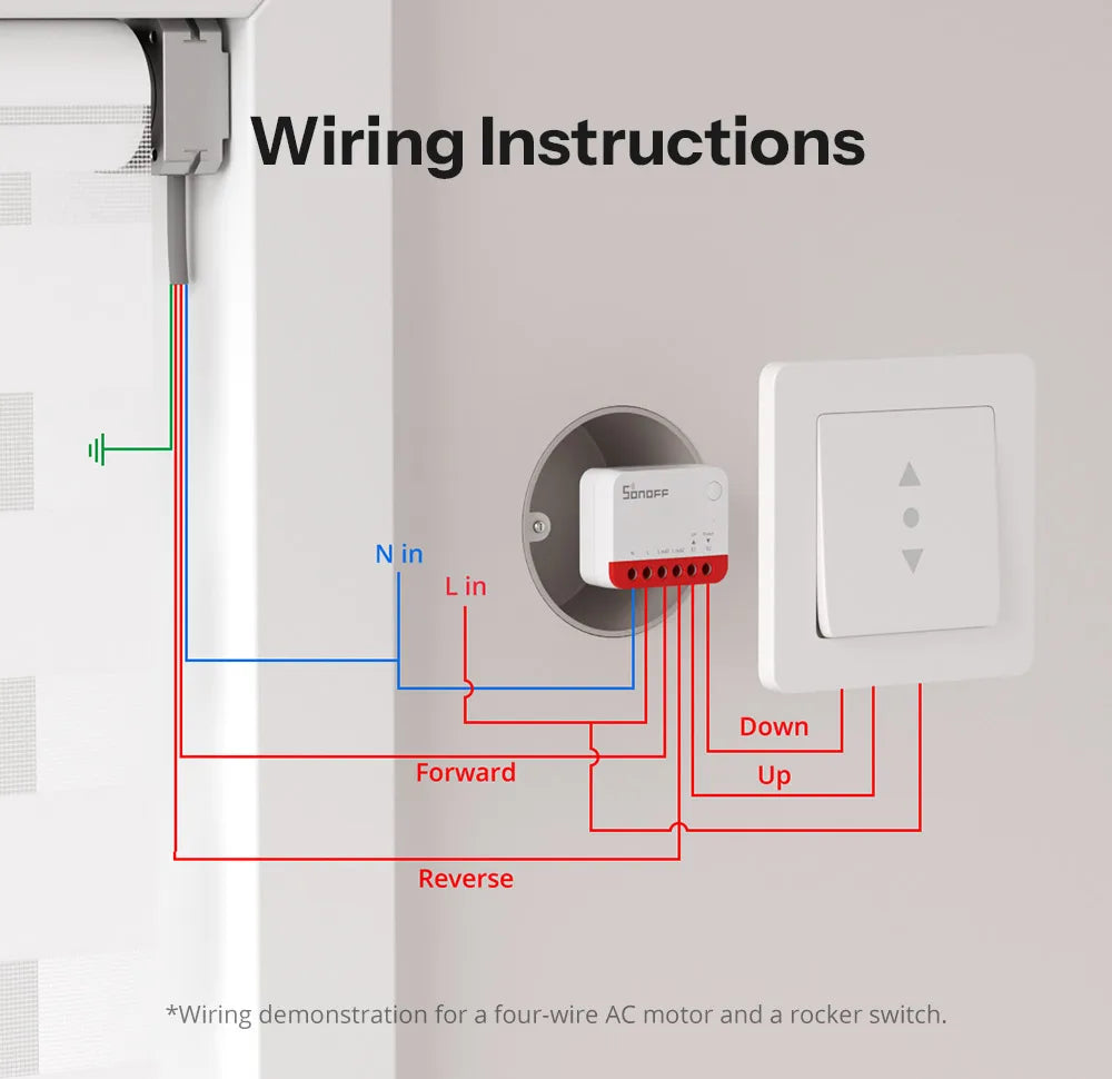 SONOFF MINI-ZBRBS Zigbee Smart Roller Shutter Switch Zigbee Local Scene Signal Booster Transform Curtains eWeLink Via ZigBee Hub