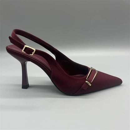 New Summer Fashion Solid Color Casual Women's Sandals Brand Buckle Designer 2026 Everyday Comfortable Office Women's High Heels
