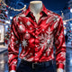 Men's Christmas Tree & Snowflake Shirt — view 10
