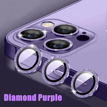 Metal Diamond Camera Lens Protector for IPhone 17 Pro Max 17Air 17 Luminous Protective Lens Glass for iPhone 16 PRO MAX 15 Pro