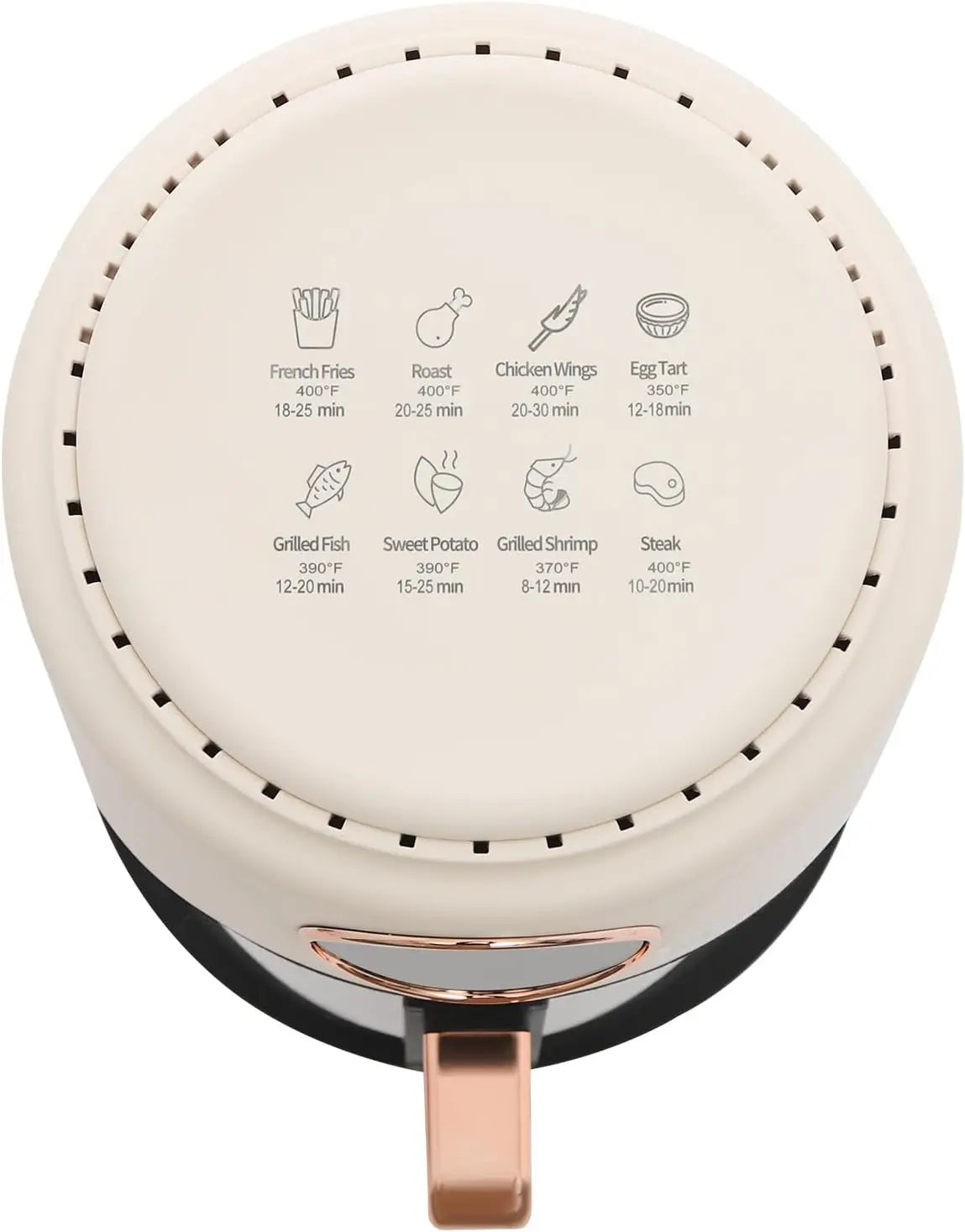 3.81Qt Air Fryer, Portable Glass Air Fryer Compact Smart Air Fryer Oven 8 Preset Modes with Digital Display Fast Preheat for Home Kitchens, Restaurants, Family Gatherings, Outdoor Picnics (White)