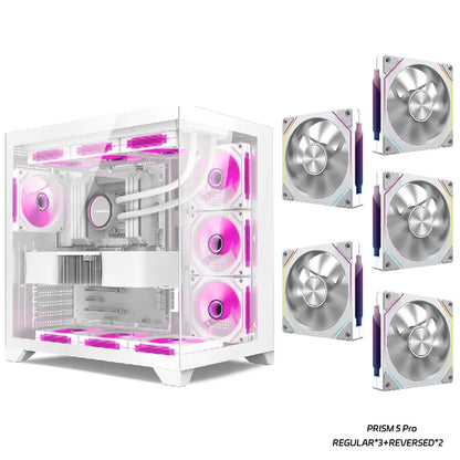 Power train Dreamland PRO PC gaming case ATX MATX ITX motherboard 360water-cooled Sea view room Double-sided glass computer case