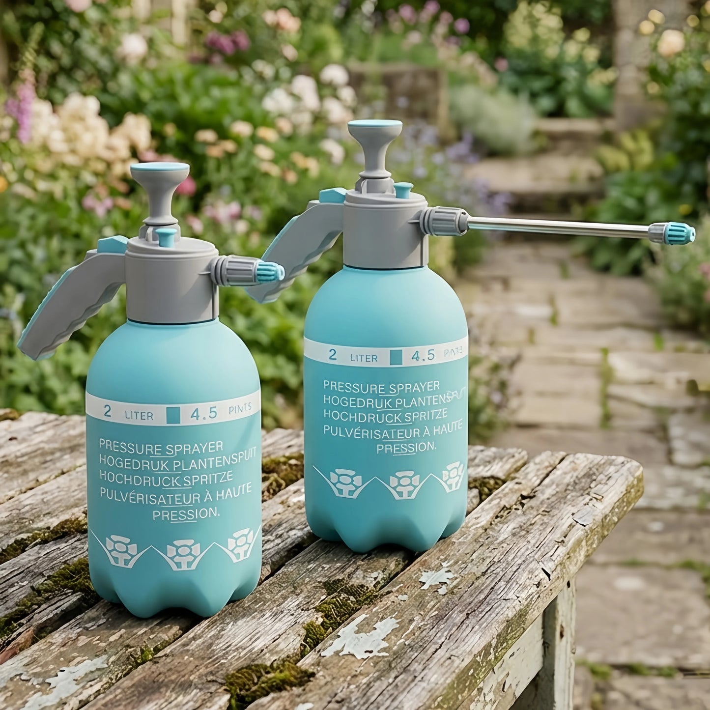 2L Hand Pressure Water Sprayer Portable Garden Pump Sprayer Weeds Pest Spray Bottle Plants Sprinkler Car Wash Spray Watering Can