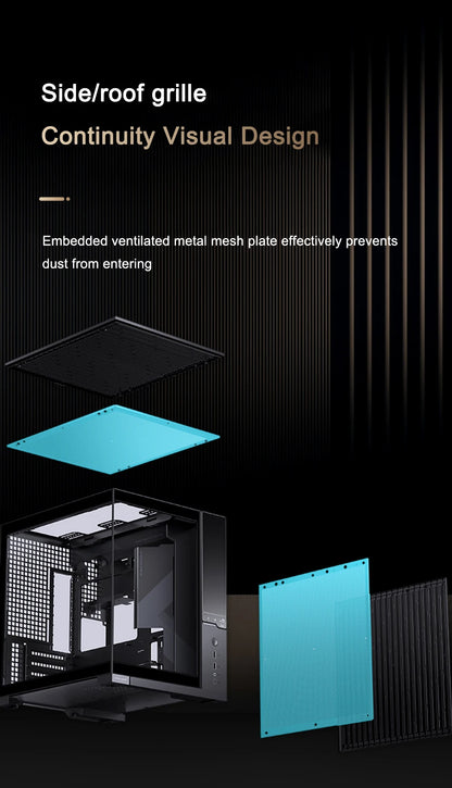 Jonsbo D34 MATX SeaviewRoom Chassis Support 280 Cold Row ATX Power Supply Type-C Digital Monitoring Screen Mini-ITX Desktop Case