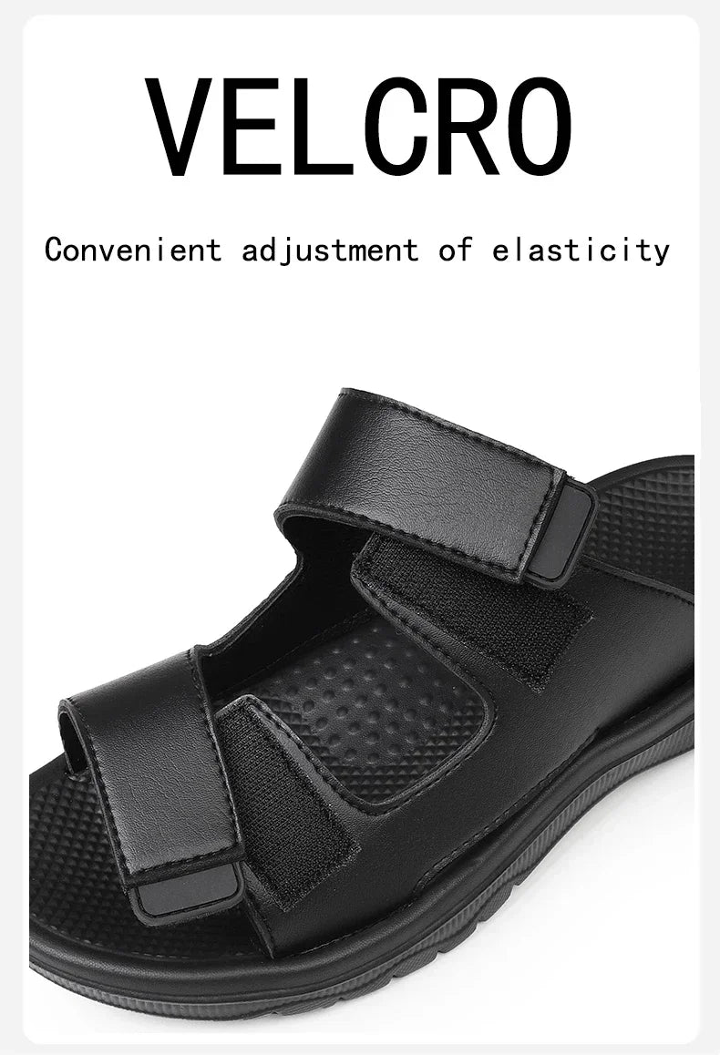 Men Slippers Shoes Solid Color Slip On Casual Beach Slides Mens Thick Sole Anti Slip Shoes for Men 2024 Summer Fashion Sandals