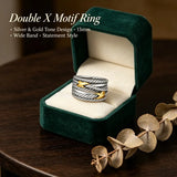 Double-X Crossover Statement Ring — view 5