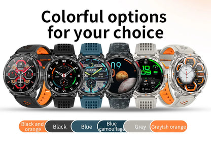 2026 T-Rex3 Ultra 1100mAh Battery 170+Sport Fitness LED Flashlight IP68 Waterproof Bluetooth call GPS track Smartwatch Compass