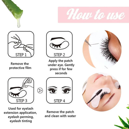 50/100pairs U Shape Eyelash Pads Grafted Lash Hydrogels Gel Patches Under Eye Pads for Eyelash ExtensionTips StickerMakeup Tools