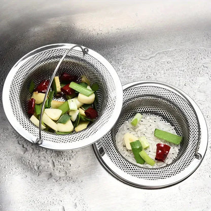 2-Pack Stainless Steel Sink Strainers - Thanksgiving Cooking & Clog Prevention for Kitchen and Bathroom Sinks.