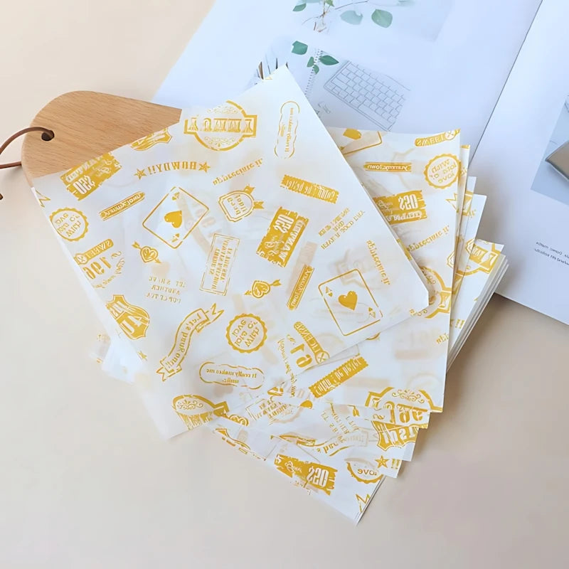 Food Grade Baking Parchment Papers, for Valentine's Treats. 22x7cm, Greaseproof & Microwavable, Safe