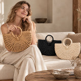 Woven Straw Top-Handle Tote — view 7