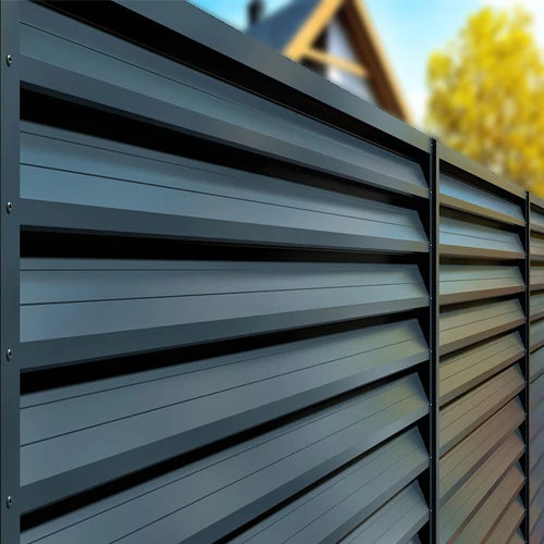 Outdoor Aluminum Louver Fence Panels Modern Design Privacy Security Fencing Heavy Duty Garden Yard Fence Customizable