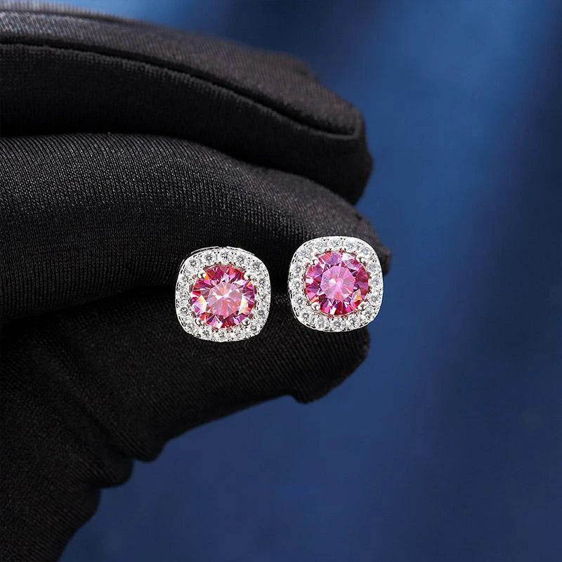 HOT Moissanite S925 Sterling Silver Stud Earrings For Women And Men With 2 Certificates Pass Diamond Test Pen Fine Jewelry