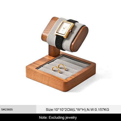 MISHITU T-shaped Watch Stand Wooden Jewelry Watch Display Stand Watch Storage Holder Bracelet Jewelry Display Watch Storage Rack