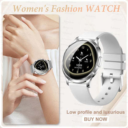 2026New Ultra-thin Women Smart Watch HD AMOLED Full Touch Screen Bluetooth Call Blood Pressure IP68 Waterproof NFC 7.3mm bracele