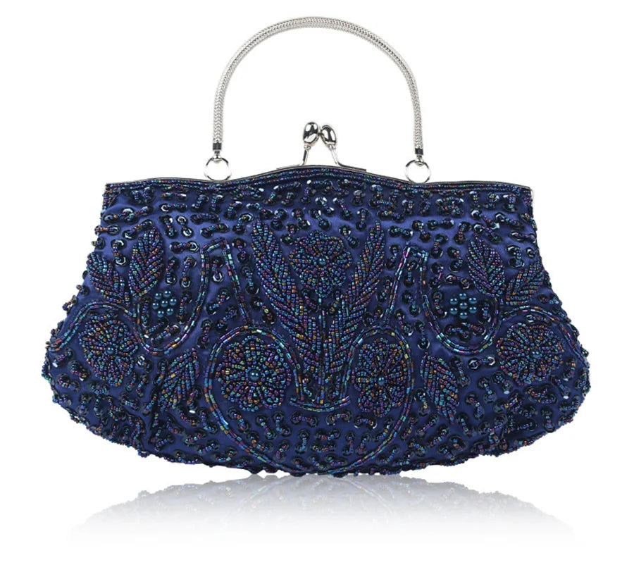 Beaded Embroidered Evening Clutch — view 1