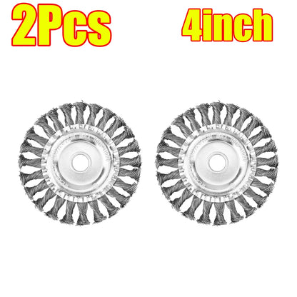 10/6/4inch Wire Brush Trimmer Weed Cutter Head Grass Moss Steel Wire Grass Trimmer Head For Garden Lawnmover Cutter Tools