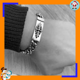 Chunky Cross Cuban-Link Bracelet
