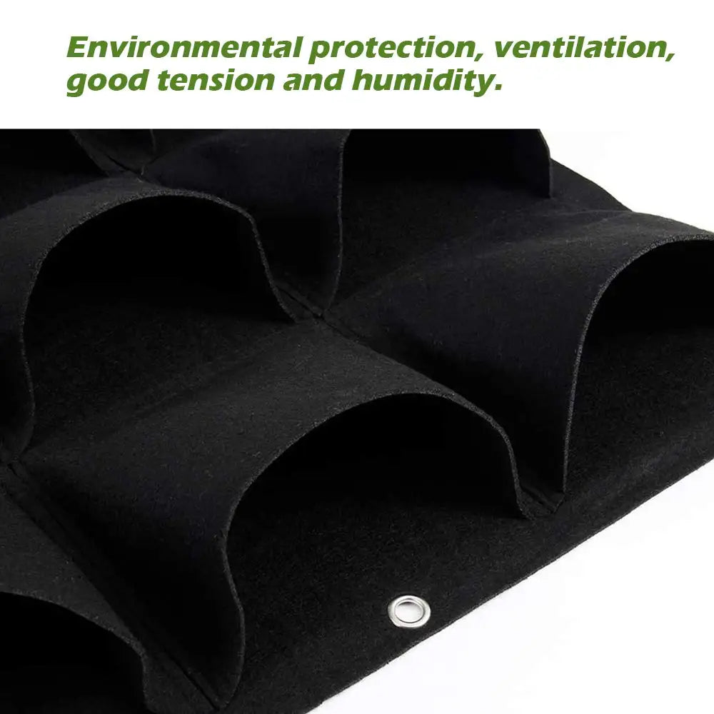 64 Pockets  Hanging Planter Bags, Wall Mounted Planting Grow Bags For Garden Outdoor Indoor Gardening Greening Flower Container