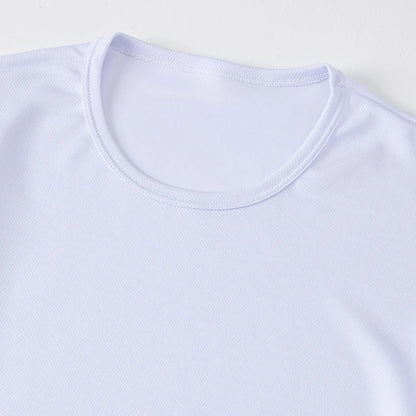 2/4/6Piece Four Seasons Men's Solid Color Round Neck Short Sleeve Top With Printed Cuffs Youth Sports And Leisure T-shirt trendy