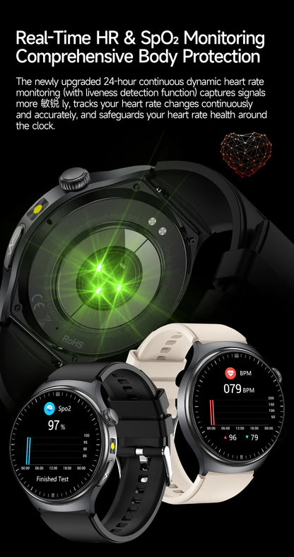 2026New High-end Health Smart Watch For Men Women Blood Lipids Uric Acid Blood Pressure Accurate Data ECG+PPG BT Call Smartwatch