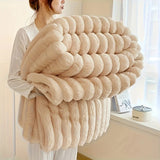 ROSEKIND Striped Fleece Blanket — view 12