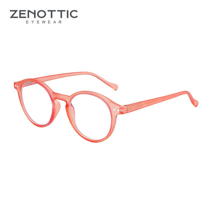 ZENOTTIC Retro Small Round Prescription Glasses Circular Progressive Eyewear Photochromic Optical Eyeglasses for Women Men