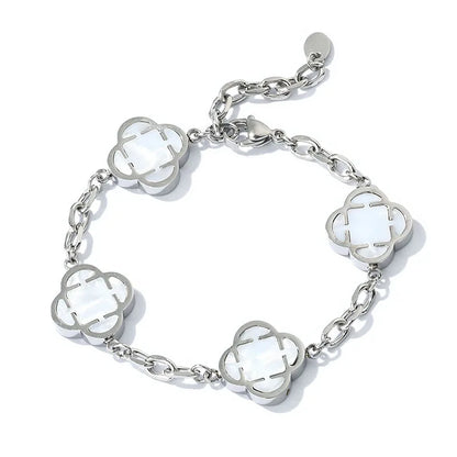 Stylish Petal Chan Bracelets for Men Boys,Waterproof Natural Shell Chain Links Wristband,Birthday Gift