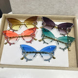 Rimless Butterfly Fashion Sunglasses — view 3