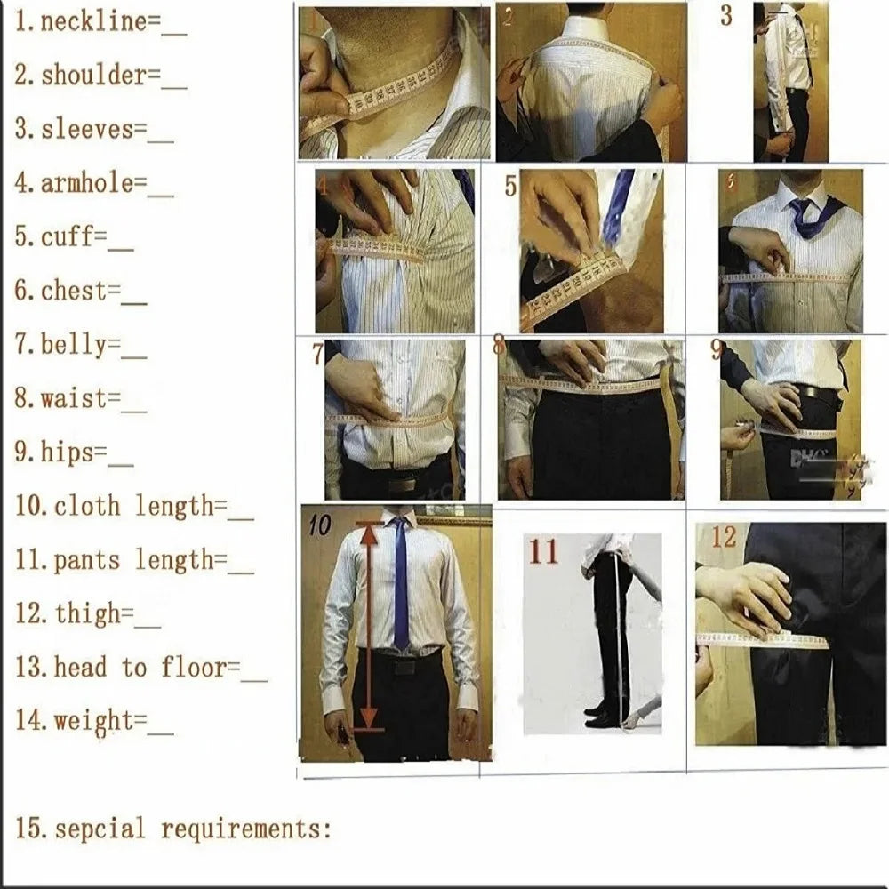 New Men's Suits 3 Pieces Groom Bestman Slim Fit Wedding Prom Party Tuxedo Elegant Formal Events Dress Suit (Blazer+Pants+Vest)