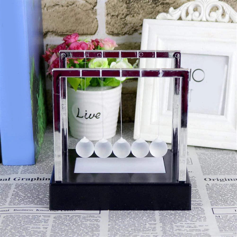 Newtons Swing Ball LED Light Up Newtons Science Kids Toys Balance Balls Desk Toys Home and Office Decor