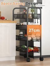 Five-Tier Rolling Storage Cart — view 3