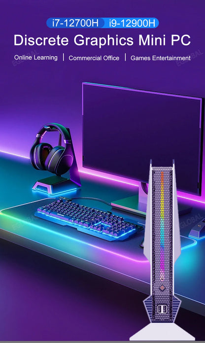 Eglobal Mini pc game Intel i9 13900H i7 13700H Nvidia RTX 4060 8G Desktop Gaming Computer DDR5 NVME PCIE Wifi 6 Windows 11 Pro