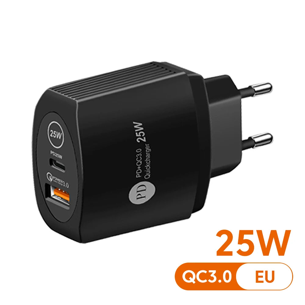 Olaf PD 25W USB C Charger Phone Charger Fast Charging Type C Charger Quick charge 3.0 Adapter For iPhone Xiaomi Huawei Samsung