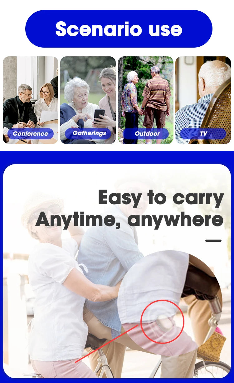 Multi-color Charging Long Life Portable Mini CIC Invisible Magnetic Rechargeable In-Ear Adjustable Hearing Aid For Deaf and Elde